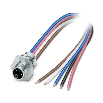 Phoenix Contact - Rundsteckverbinder, feldkonfektionierbar (Industriesteckverbinder) Gerätesteckverbinder SACC-E-M12MS#1329934 Vorderwand
