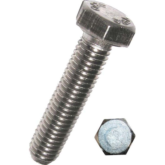 Dresselhaus - Maschinenschraube/Bolzen Sechskantschraube A2 3365/000/02 6x25 m.Gewinde bis Kopf − 100 Stück