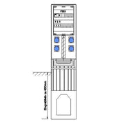GSAB Elektrotechnik - Anschlussschrank Festplatzverteiler 32S1400FP4CE16 HxBxT:1420x320x234