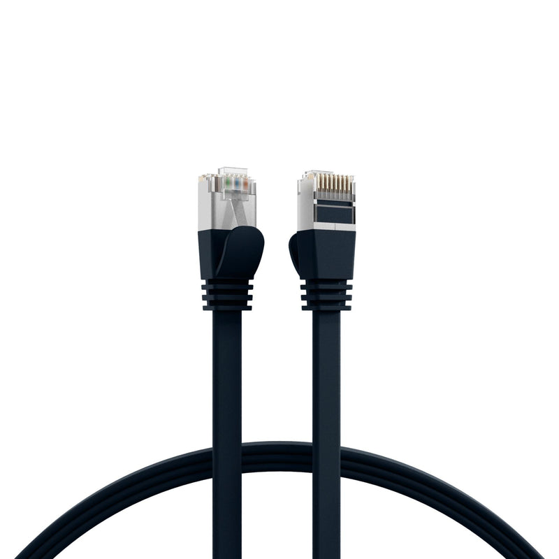 EFB-Elektronik - Patchkabel Kupfer Flachkabel U/FTP Cat.6A K5545SW.5 RJ45 schwarz 5,0m