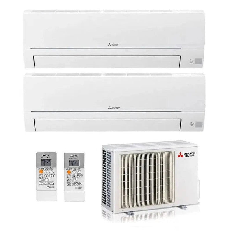 Mitsubishi Electric Klimaanlage 2 x Wandgerät Set 2,5 kW MSZ-HR25VF + Außengerät MXZ-2HA50VF