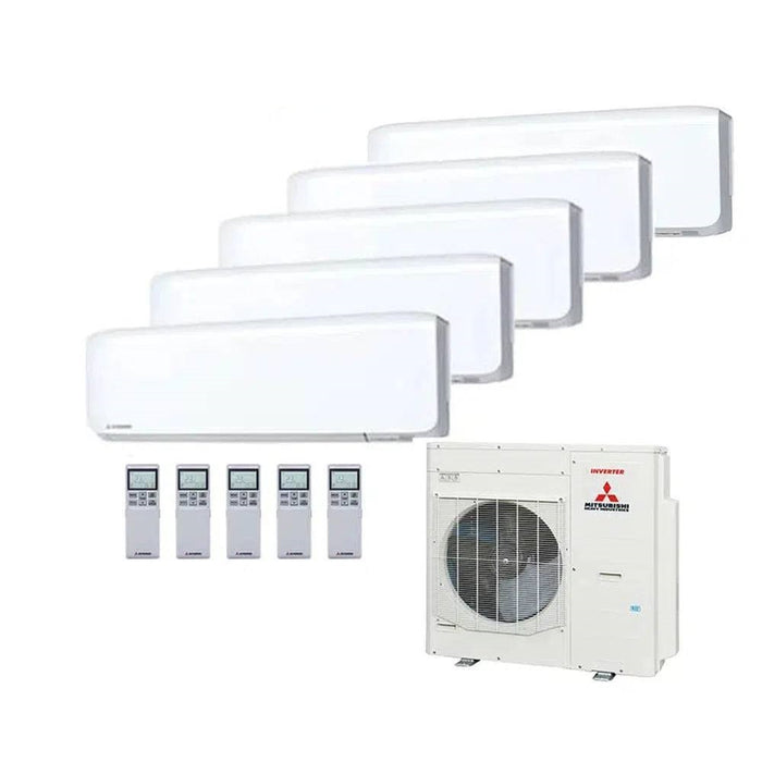 Mitsubishi Heavy Industries Set 5x Wandgeräte 4 x 2,0 kW SRK20ZSWF + 1 x SRK35ZS-WF + Außengerät SCM80ZS-W R32 Klimaanlage Inkl. Wifi