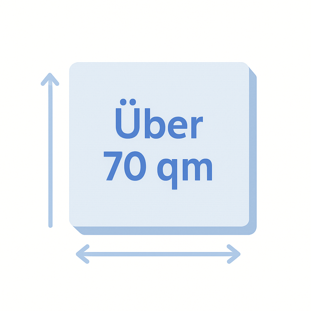 Über 70 qm