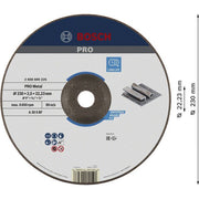 Bosch - Trenn-/Schleifscheibe PRO Metal Trennscheibe, 2608600225 230 x 2,5 x 22.23 mm − 25 Stück