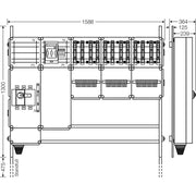 Hensel - Verteilerschrank für Energieversorgung Ladeverteiler Mi EV 22kW 12001 f.12 Ladep. a 22kW