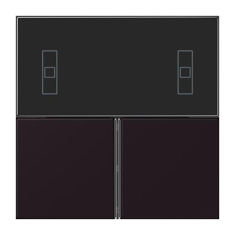 Jung - Abdeckung/Bedienelement für Installationsschalterprogramme Tastensatz 3fach LC 4093 TSA 248 noir divoire