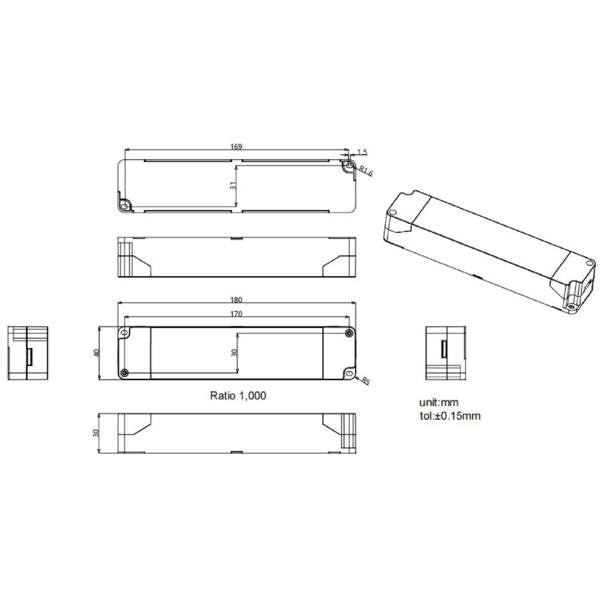 Brumberg Leuchten - LED-Betriebsgerät LED-Konverter 900-1050mA 17844010 1-10V dimmbar
