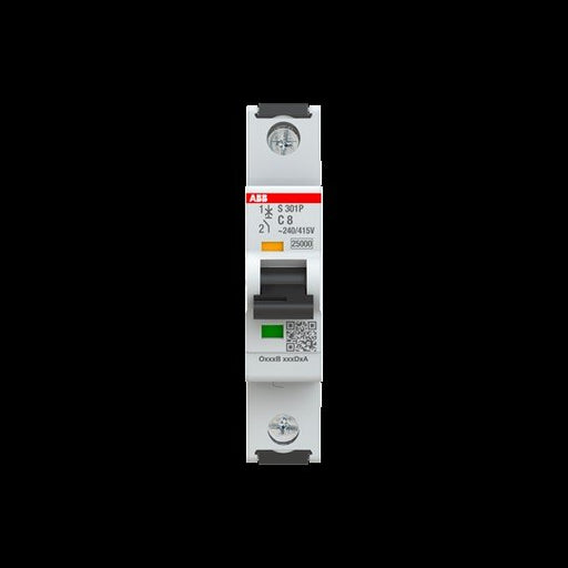 ABB Stotz S&J - Leitungsschutzschalter Sicherungsautomat S301P-C8 25kA, 8A, 1P