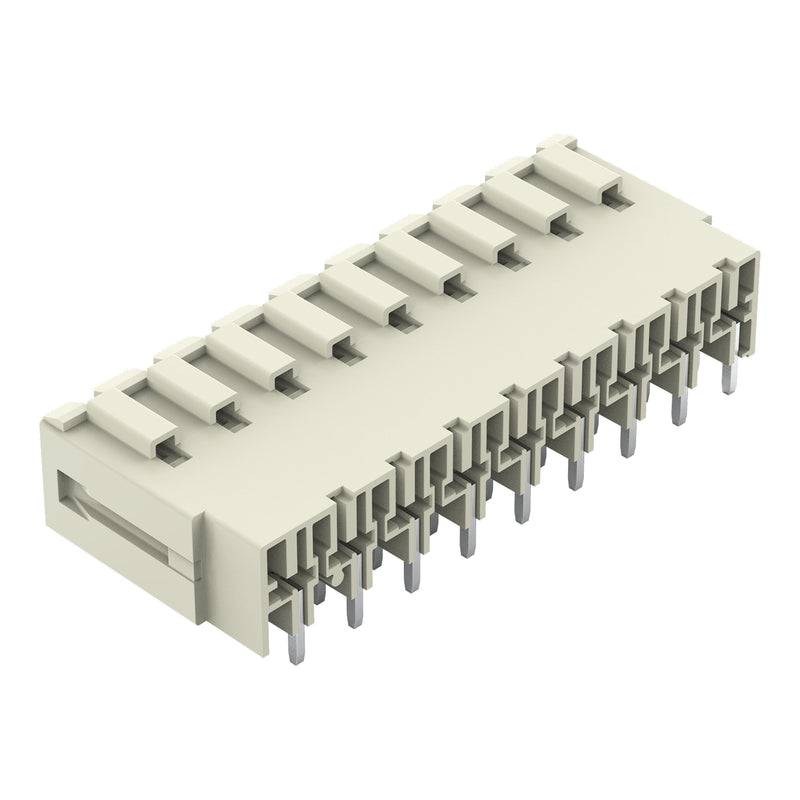 WAGO - Leiterplattensteckverbinder THT-Stiftleiste Lötstift 831-3629 1,0x1,2,abgew.,lgr − 12 Stück