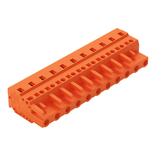 WAGO - Kabelsteckverbinder für Leiterplattensteckverbinder 1-Leiter-Federleiste 231-711/026-000 CAGECLAMP,2,5mm²,or − 25 Stück