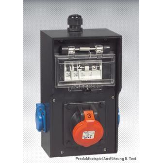 Gifas Electric - CEE-Steckdosen-Kombination (IEC 60309) Vollgummi-Wandverteiler 7203B25.003PU4