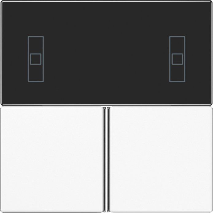 Jung - Abdeckung/Bedienelement für Installationsschalterprogramme Tastensatz aws LS 4093 TSA WW komplett − 1 Stück