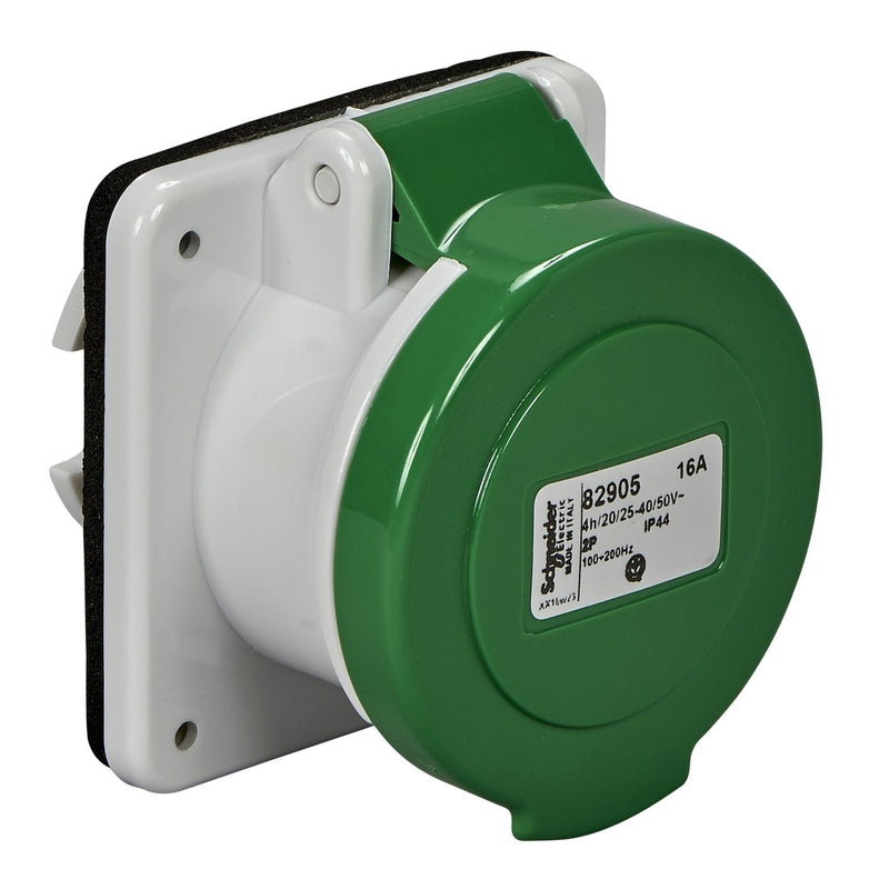 Schneider Electric - CEE-Anbausteckdose (IEC 60309) Industriesteckdose 82912 gerade, 16A, 3-polig
