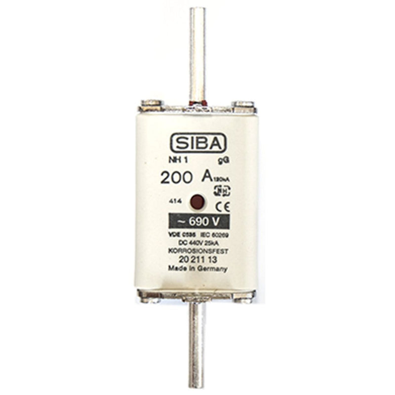 Siba - Messersicherung NH-Sicherungseinsatz 2021113.16 16A NH1 gG 690V − 3 Stück