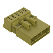 WAGO - Steckverbinder für steckbare Gebäudeinstallation Stecker 5-polig 890-275 Kod. B,hellgrün − 50 Stück