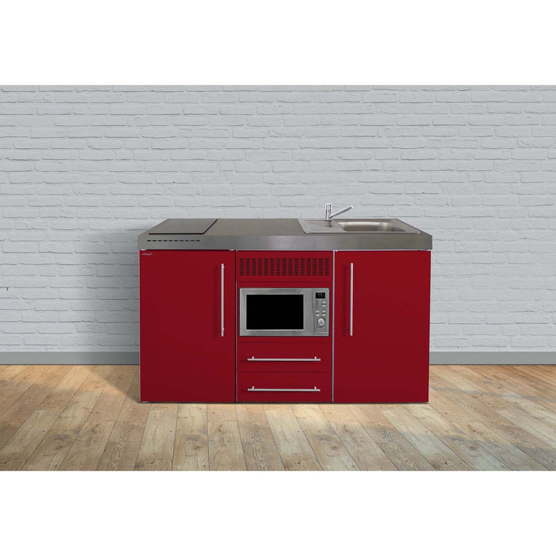 Stengel - Mini-Küche Miniküche Premiumline MPMBR150MWGKFliBre Bordeauxrot
