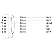 Phoenix Contact - Energiekabel < 1 kV, für ortsveränderlichen Einsatz Kabelstecker K-5E - OE/2,#1620418 kunststoffumspritzt − 2 Stück