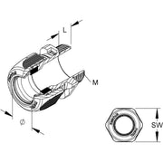 HKL - Kabelverschraubung 350M20 gr,D=8-13mm