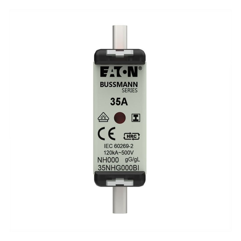 Eaton - Messersicherung Sicherungseinsatz Nieders. 35NHG000BI 35A AC 500V 120kA − 3 Stück