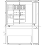 Hensel - Verteilerschrank für Energieversorgung Ladeverteiler Mi EV 22kW 8110 f.8 Ladep. a 22kW