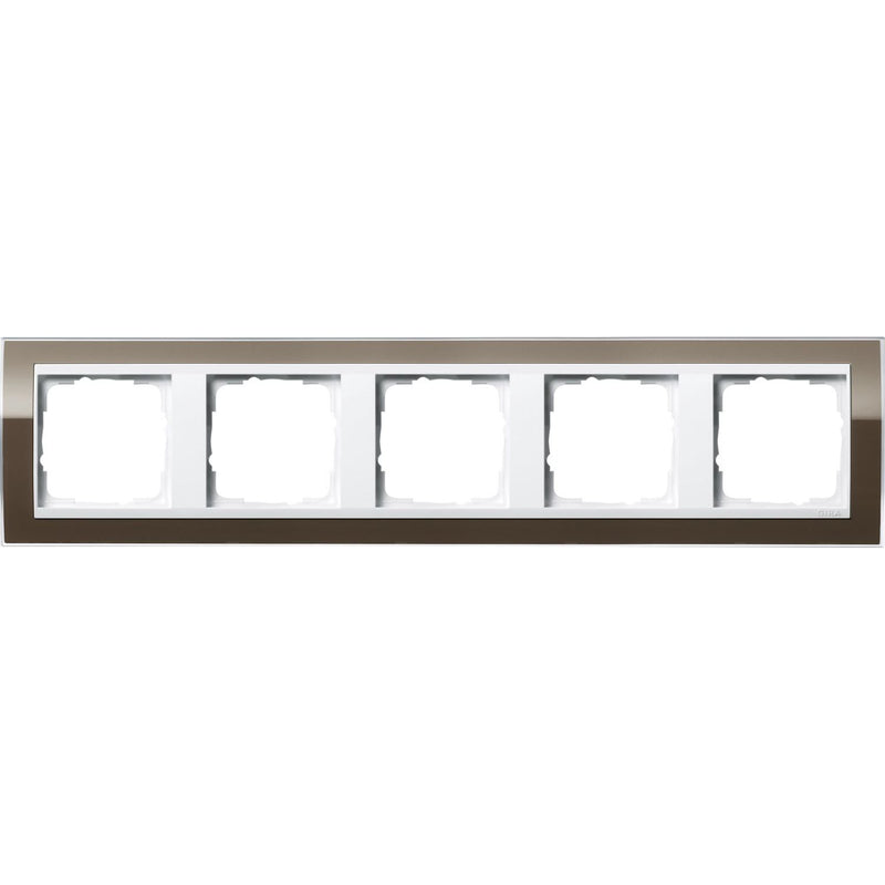 Gira - Abdeckrahmen 5fach 0215763 klar braun