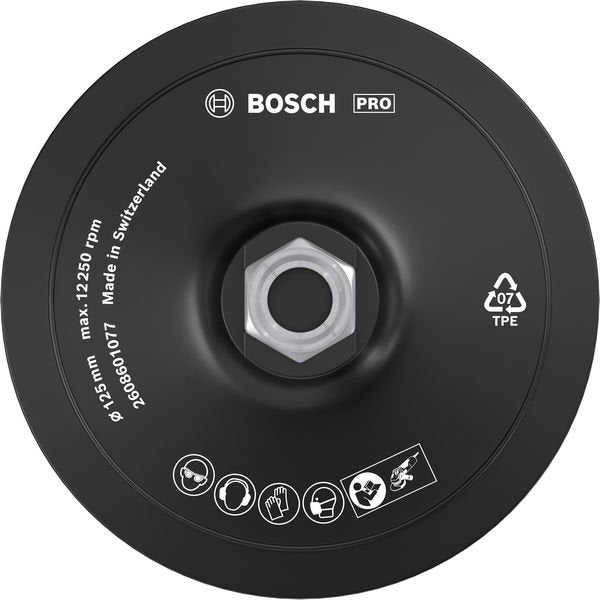 Bosch - Stützteller für Schleifwerkzeug PRO Stützteller, 125 mm, 2608601077 M14, Klettverschluss