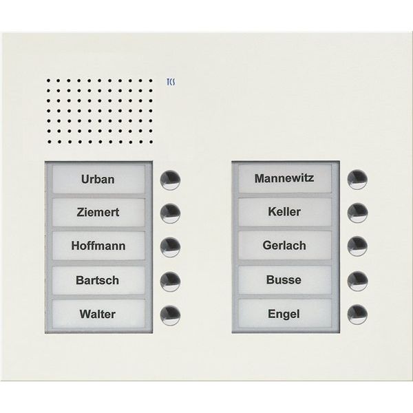 TCS Tür Control - Türstation für Türkommunikation Audio Außenstation PUK 10 PUK10/2-WS Tasten 2-spaltig UP