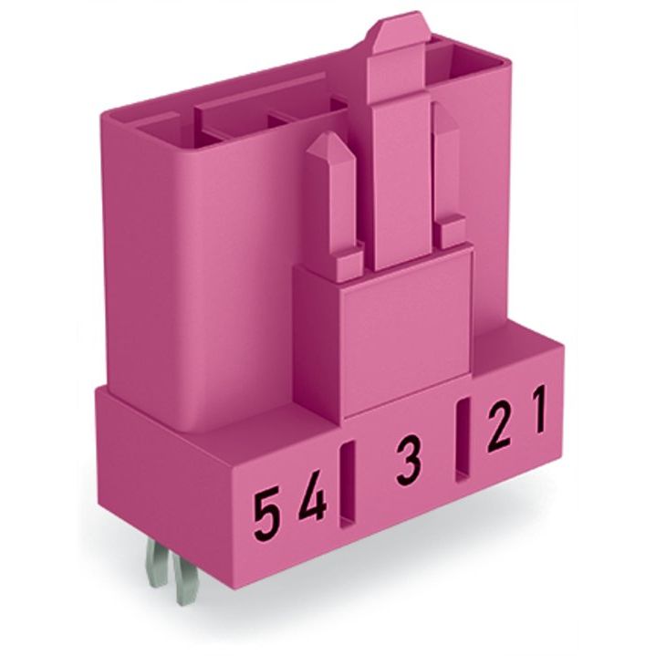 WAGO - Leiterplattensteckverbinder Stecker für Leiterplatten 890-895 5-polig,pink − 50 Stück