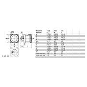 Bals Elektrotech - CEE-Anbausteckdose (IEC 60309) Anbausteckdose gerade 125A 13448 4p 500V 7h IP67