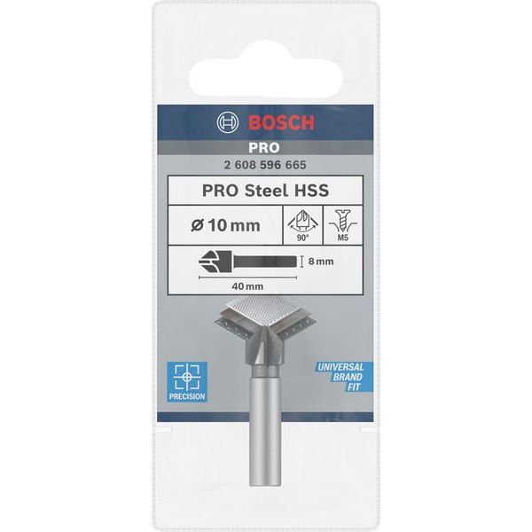 Bosch - Versenkbohrer PRO Steel HSS Kegelsenker, 2608596665 10 x 40 mm, M5