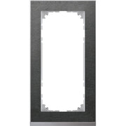 Merten - Abdeckrahmen Decor-Rahmen 2-fach MEG4025-3669 Schiefer/aluminium