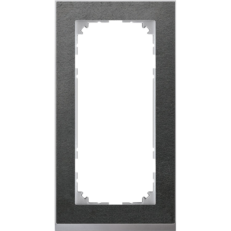 Merten - Abdeckrahmen Decor-Rahmen 2-fach MEG4025-3669 Schiefer/aluminium