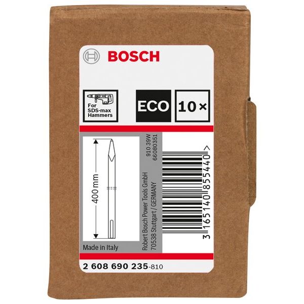 Bosch - Maschinenmeißel Spitzmeißel SDS max, 2608690235 400mm, 10 Stk