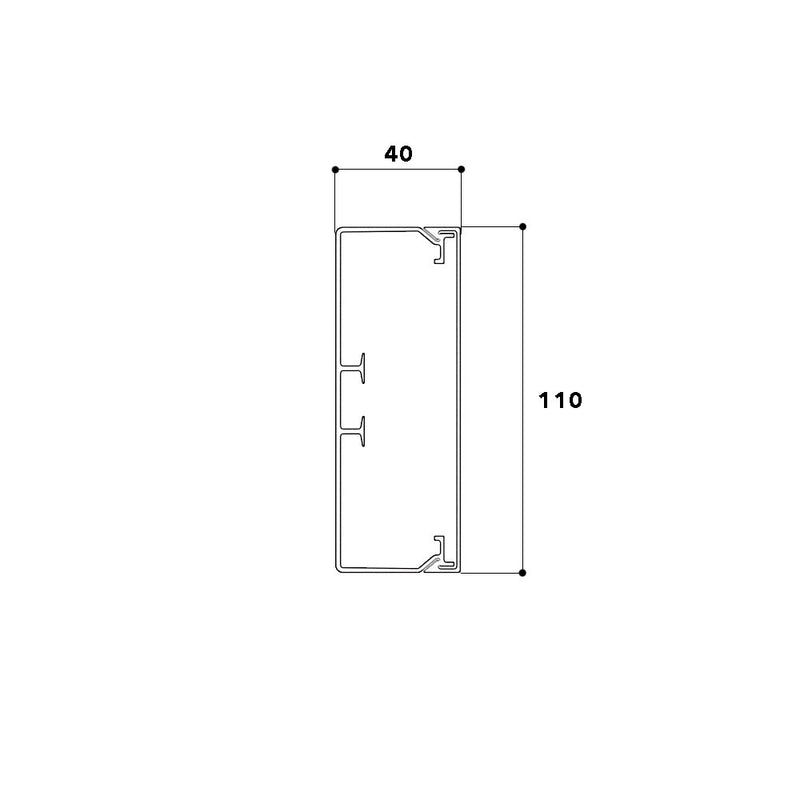 GGK - Leitungsführungskanal LFG-Kanal 40x110 gr 1460 − 2 Meter