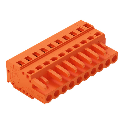 WAGO - Kabelsteckverbinder für Leiterplattensteckverbinder 1-Leiter-Federleiste 231-310/102-000 CAGECLAMP,2,5mm²,or − 50 Stück
