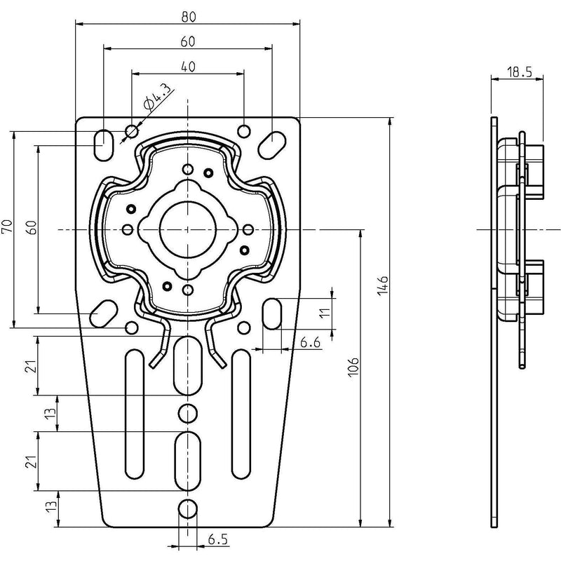 DELTA DORE - Zubehör/Ersatzteile für Tor-/Rollladenantriebe Clicl-Fertigkastenlager 4015K-04