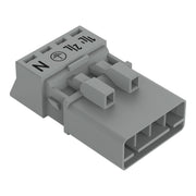WAGO - Steckverbinder für steckbare Gebäudeinstallation Stecker 4-polig 890-254/060-000 grau − 50 Stück