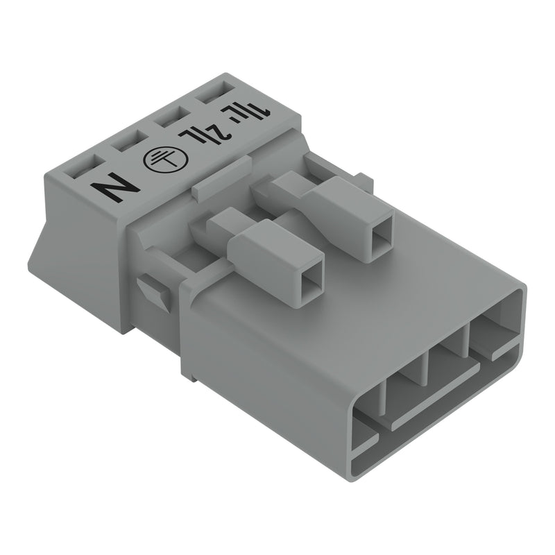 WAGO - Steckverbinder für steckbare Gebäudeinstallation Stecker 4-polig 890-254/060-000 grau − 50 Stück