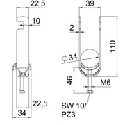 OBO Bettermann - Bügelschelle BS-F2-M-34 FT 2-fach − 50 Stück