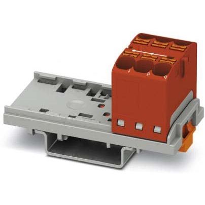 Phoenix Contact - Durchgangs-Reihenklemme Verteilerblock PTFIX 6X4-NS35 RD senkr, 0,2-6qmm rt − 8 Stück