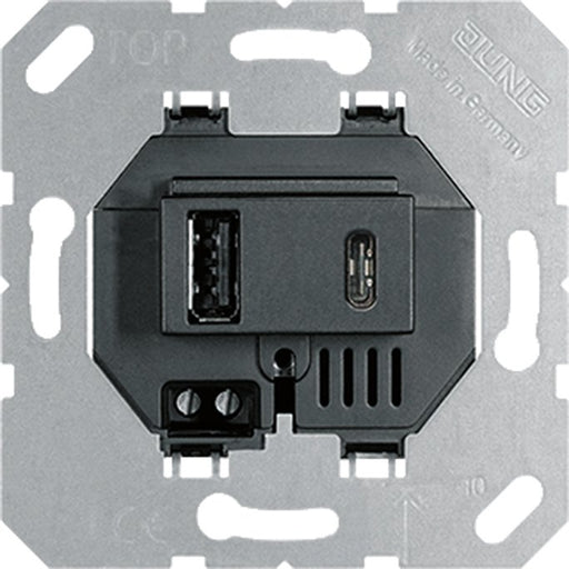 Jung - USB-Spannungsversorgung USB-Ladegerät USB 15 CA SW − 1 Stück