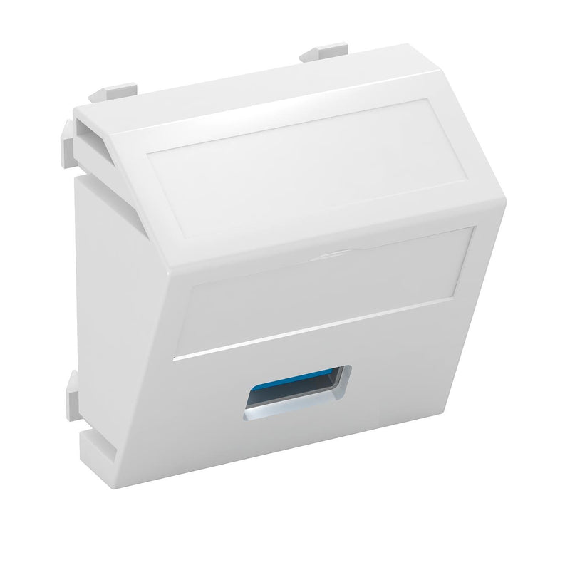 OBO Bettermann - Einsatz/Abdeckung für Kommunikationstechnik Multimediaträger USB 3.0A MTS-U3A S RW1 45x45mm rws