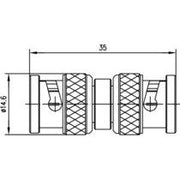 Telegärtner - Koax-Kupplung BNC Kupplung (M-M) 100023590 UG-491A/U, 50 Ohm − 5 Stück