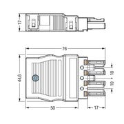 WAGO - Steckverbinder für steckbare Gebäudeinstallation Buchse 770-124 2x0,5-4mmq weiß − 25 Stück