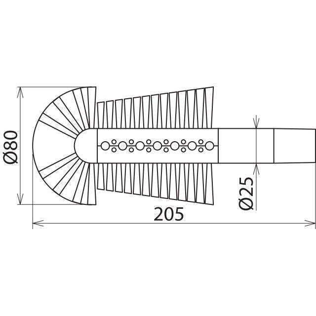DEHN - Zubehör/Ersatzteile für Sicherheitsgeräte Stabbürste z. Absaugen STB 80 K MS kon. D 80mm