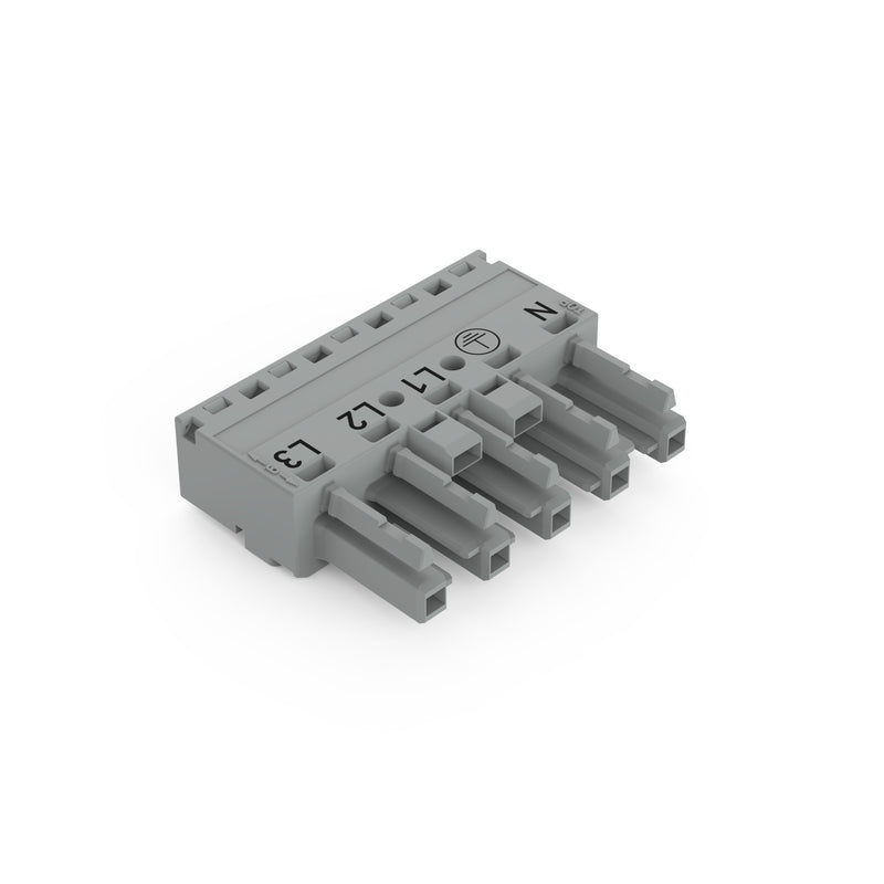 WAGO - Steckverbinder für steckbare Gebäudeinstallation Buchse 5-polig 770-245/060-000 Kod. B,grau − 50 Stück