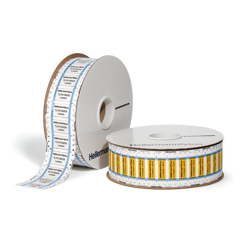 HellermannTyton - Kabelmarkierungssystem Schrumpfschlauchmarkierer 553-60114(100) weiß 50 mm − 100 Stück