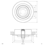 EVN Lichttechnik - Downlight/Strahler/Flutlicht NV-Einbauleuchte 506014 schwenkbar