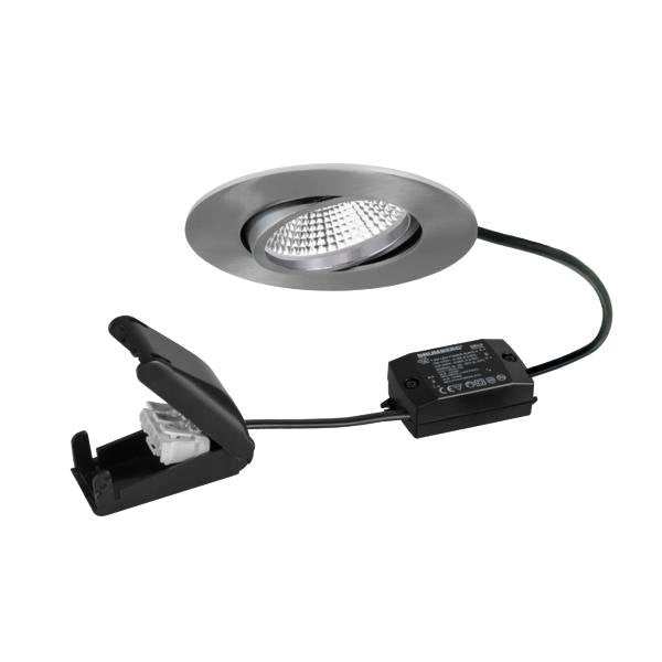 Brumberg Leuchten - Downlight/Strahler/Flutlicht LED-Einbaustrahler 230V 38484153AB 3000K, nickel