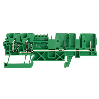 Weidmüller - Durchgangs-Reihenklemme Klemme ZT 2.5/4AN/2 GN Federanschl.,2.5mm² − 50 Stück